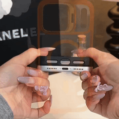 AIRKAS HD Clear Magnetic Shockproof Case for iPhone 17-14 Series Lens Holder