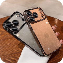 AIRKAS Luxury Glitter Hard Plating Clear Case for iPhone  17