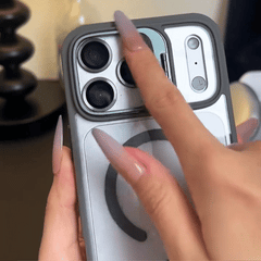 AIRKAS HD Clear Magnetic Shockproof Case for iPhone 17-14 Series Lens Holder