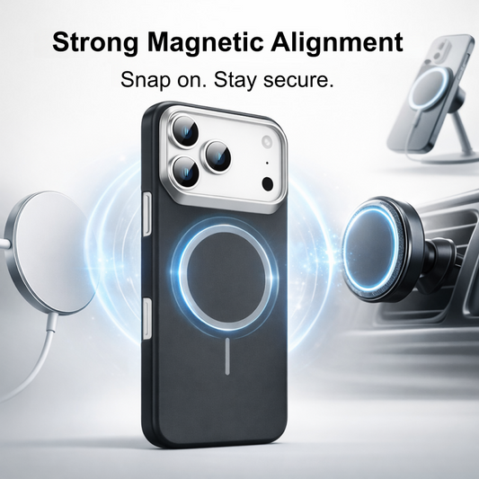AIRKAS Magnetic Case, Military Grade Drop Protection, Rugged Case Compatible with Mag-Safe Charging, Non-Yellowing, Shockproof Anti-Scratch Cover
