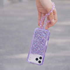 AIRKAS Bling Glitter iPhone Case with Crystal Wrist Strap – Shockproof Full Protection