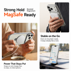 AIRKAS Hands-Free Design Slim Flat Back N52 Magnetic Ring Stand Case for iPhone 14-17 Series