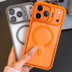 AIRKAS HD Clear Magnetic Shockproof Case for iPhone 17-14 Series Lens Holder