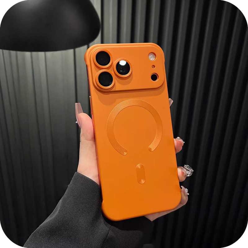 AIRKAS iPhone 17 Series Borderless Magnetic Case with Lens Protection