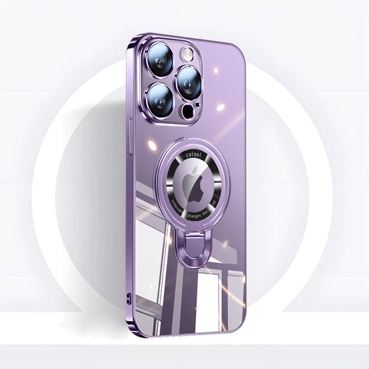 Rotating Bracket Clear Phone Case with MagSafe