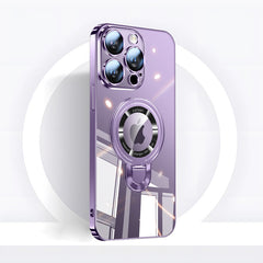 Rotating Bracket Clear Phone Case with MagSafe