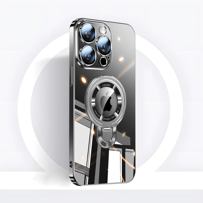 AIRKAS MagSafe Rotating Bracket Clear Phone Case For iPhone 17 Pro Max / iPhone 16 Pro Max