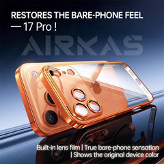 AIRKAS 360 Full Cover Ice-Clear  iPhone 17 Series Case – Anti-Yellowing & Shockproof