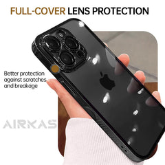 AIRKAS 360 Full Cover Ice-Clear  iPhone 17 Series Case – Anti-Yellowing & Shockproof