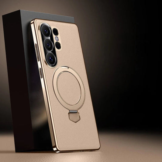 Samsung Vegan Leather magnetic stand phone case