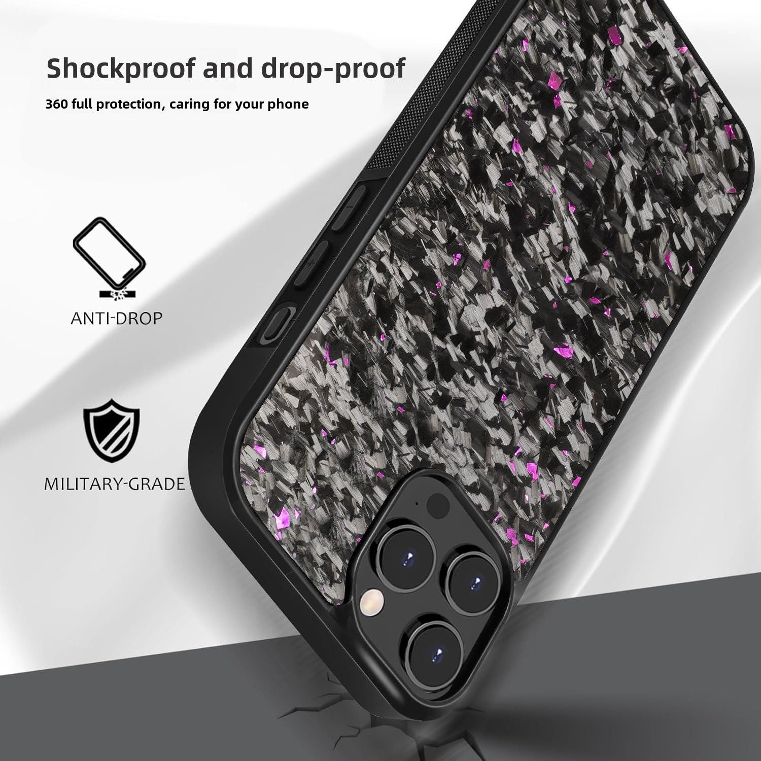 Genuine Carbon Fiber Lightweight Magnetic Drop-proof Phone Case  For iPhone 17/  16 / 15 / 14 Pro Max