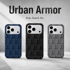 Armor Hex Shield Honeycomb iPhone Case with Raised Camera Guard