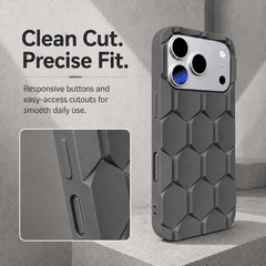 Armor Hex Shield Honeycomb iPhone Case with Raised Camera Guard