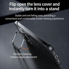 AIRKAS Magnetic Frameless Lens Stand Case for iPhone 15-17 Pro Max