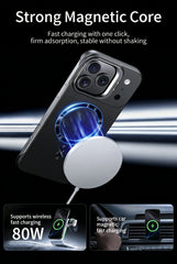 AIRKAS Magnetic Frameless Lens Stand Case for iPhone 15-17 Pro Max
