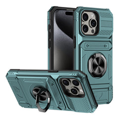iPhone Magnetic Mecha Case with Card Slot & Ring Stand