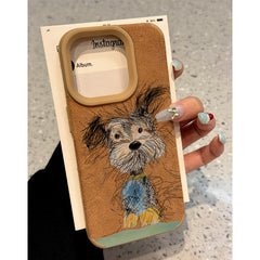 West Highland Warm Brown Leather iPhone Case – Cozy Style, All-Around Protection