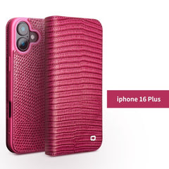 New Rose Red Real Leather iPhone Case for iPhone 17 Pro Max   iPhone 16 Pro Max  - Warm Touch, Elegant Protection
