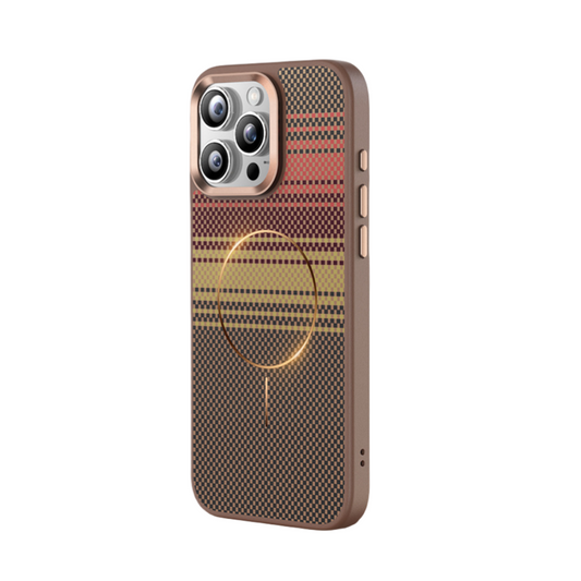 Magnetic Carbon Fiber Texture Case for iPhone