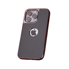 Electroplating frame carbon fiber pattern iPhone phone case