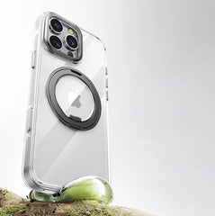 Upgraded 360° Rotating Stand Magnetic Support Case for iPhone 17/16/15  [Innovative 3-in-1 : Magnetic +KickStand+Ring Holder]