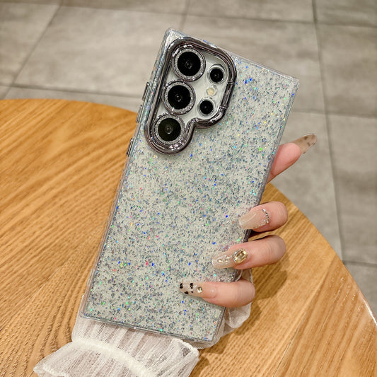 Samsung lens holder glitter powder premium case