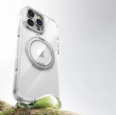 Upgraded 360° Rotating Stand Magnetic Support Case for iPhone 17/16/15  [Innovative 3-in-1 : Magnetic +KickStand+Ring Holder]