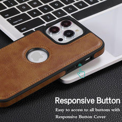 Executive Genuine Leather Hand-Stitched Full-Cover Case | iPhone 16 / 15 / 14 Pro Max