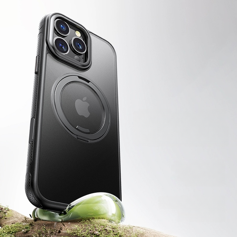 Upgraded 360° Rotating Stand Magnetic Support Case for iPhone 17/16/15  [Innovative 3-in-1 : Magnetic +KickStand+Ring Holder]
