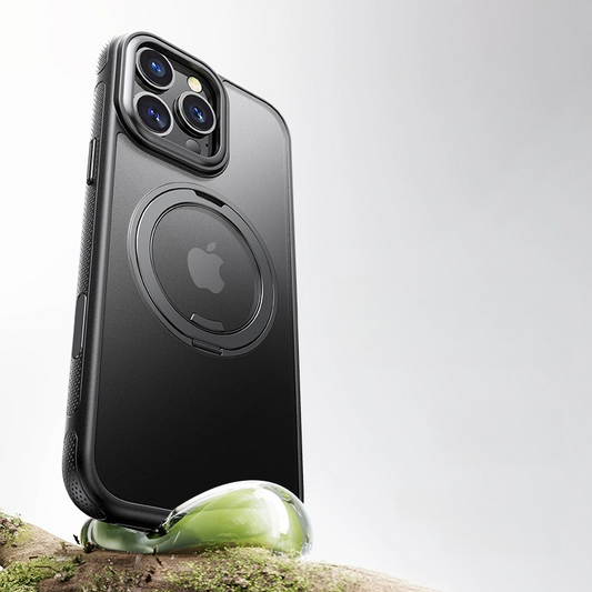 Upgraded 360° Rotating Stand Magnetic Support Case for iPhone 17/16/15  [Innovative 3-in-1 : Magnetic +KickStand+Ring Holder]