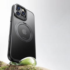 Upgraded 360° Rotating Stand Magnetic Support Case for iPhone 17/16/15  [Innovative 3-in-1 : Magnetic +KickStand+Ring Holder]