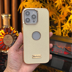 Genuine Litchi-Grain Real Leather MagSafe Case for iPhone 17/16/15/ Series