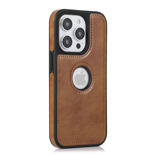 Executive Genuine Leather Hand-Stitched Full-Cover Case | iPhone 16 / 15 / 14 Pro Max