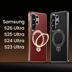 Samsung Vegan Leather magnetic stand phone case
