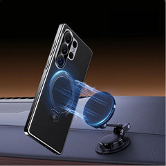 Samsung Vegan Leather magnetic stand phone case