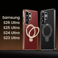 Samsung Vegan Leather magnetic stand phone case