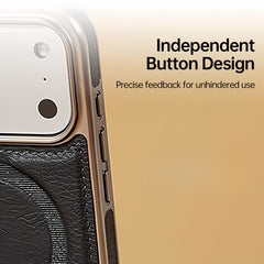 Premium 4-in-1 Magnetic Leather Ring Stand Case for iPhone 17 Pro/Max