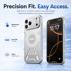 Aluminum Metal Solid Guard Cooling Magnetic iPhone Case