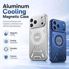 Aluminum Metal Solid Guard Cooling Magnetic iPhone Case