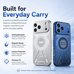 Aluminum Metal Solid Guard Cooling Magnetic iPhone Case