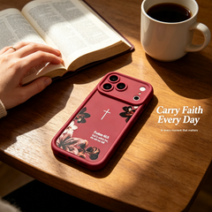 God Faith-Inspired Cross iPhone Case -Amen-Quiet Strength, Inspired by Psalm 46:5
