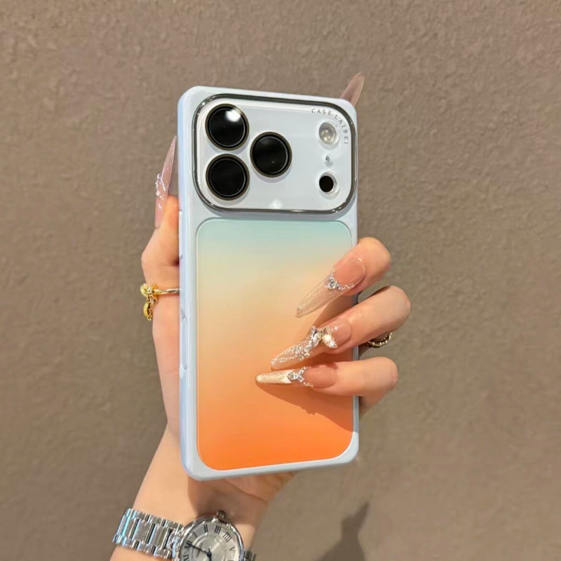 Aesthetic Blush Gradient Case Premium square pink-green gradient full-coverage phone case