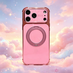 AIRKAS Electroplated laser rotating stand case for iPhone 17 Pro Max