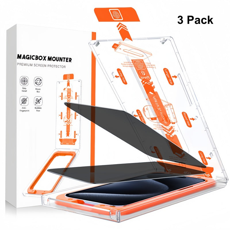 Privacy Screen Protector / OrigArmor HD Protector For iPhone 15-17 Series - 9H Military-grade shatterproof tempered glass