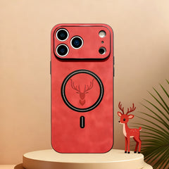 AIRKAS Lucky Deer iPhone 17 Series Premium Vegan Leather Magnetic Case