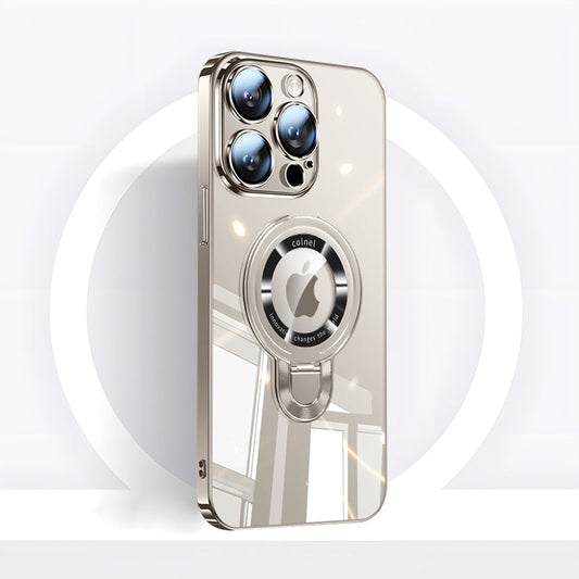 AIRKAS MagSafe Rotating Bracket Clear Phone Case For iPhone 17 Pro Max / iPhone 16 Pro Max