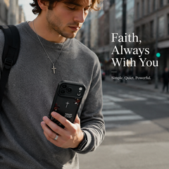 God Faith-Inspired Cross iPhone Case -Amen-Quiet Strength, Inspired by Psalm 46:5