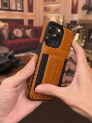AIRKAS Premium Magnetic Leather Wallet Case For iPhone 14-17 with Detachable Stand