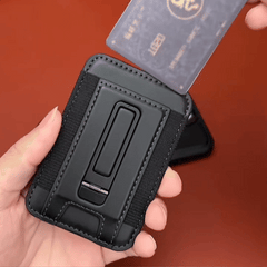 AIRKAS Premium Magnetic Leather Wallet Case For iPhone 14-17 with Detachable Stand