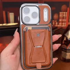 🔥 Premium Italian Leather Magnetic iPhone Case  ]